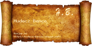Hudecz Bence névjegykártya
