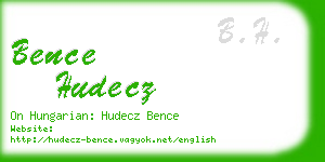 bence hudecz business card